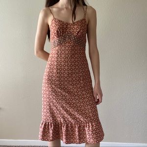 LOFT petite midi floral dress